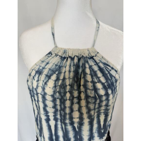 Y2K Guess Crochet Handkerchief Halter Tank Top Size S Tye Die Boho Beach Vaca - Picture 2 of 9